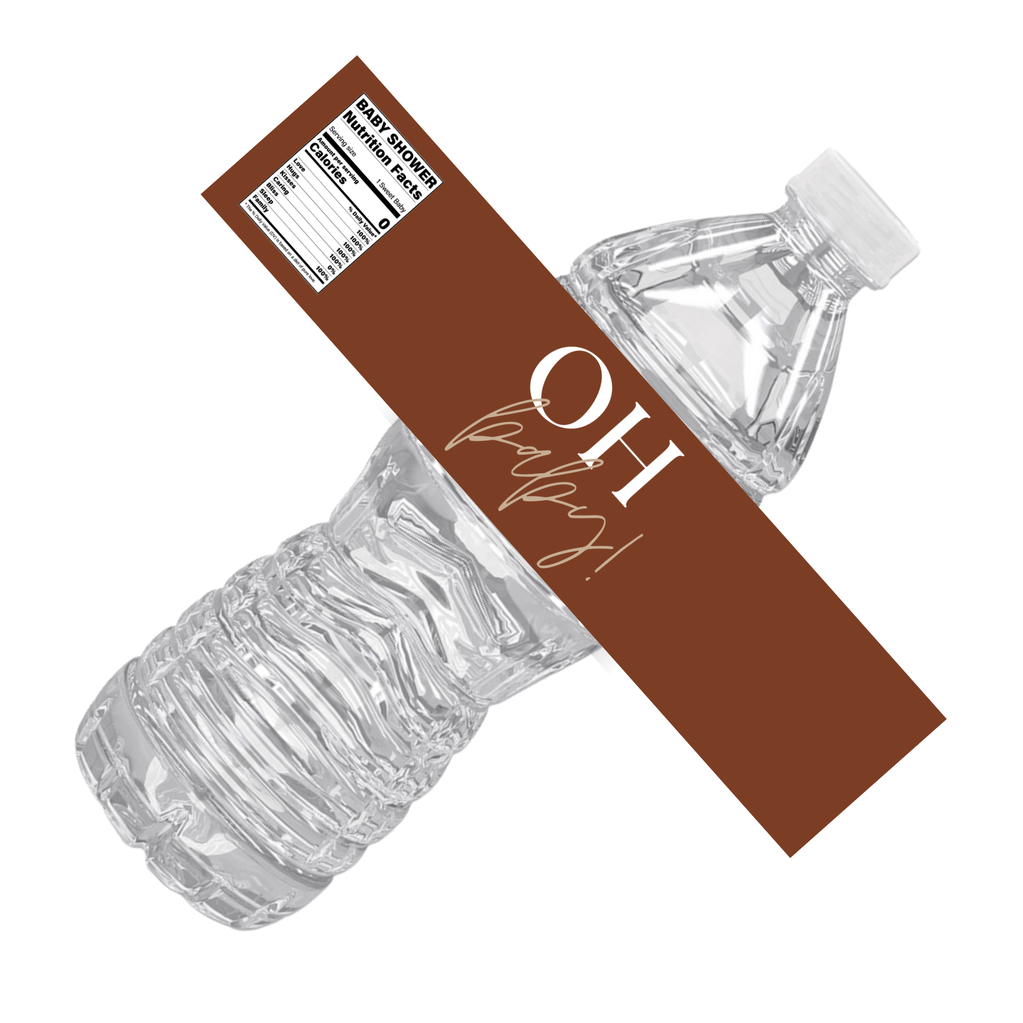 Oh Baby Baby Shower | Water Bottle Labels | Drink Station Labels | Set of 12 | Gender Neutral Theme | Baby Shower Drink Wraps