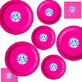 Holographic Smiley Birthday | Disposable Plates Set | Happy Party Decor | Shimmer Face Theme | Matching Table Supplies
