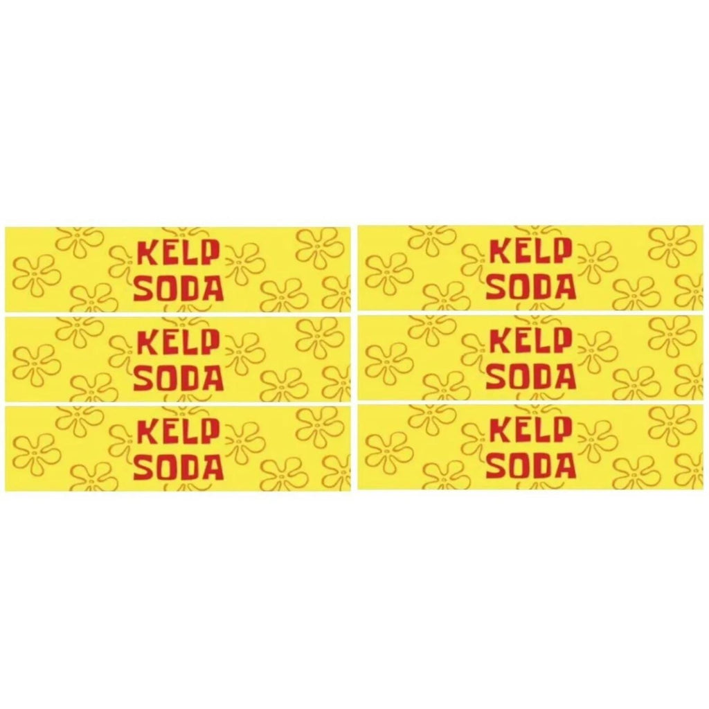 Kelp Soda Water Bottle Labels, Squarepants Party Decorations