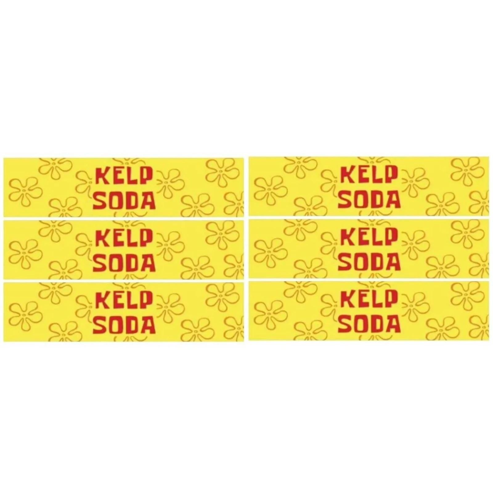 Kelp Soda Water Bottle Labels, Squarepants Party Decorations