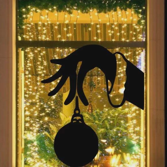 Christmas Ornament Window Cling Decal | Reusable | Durable