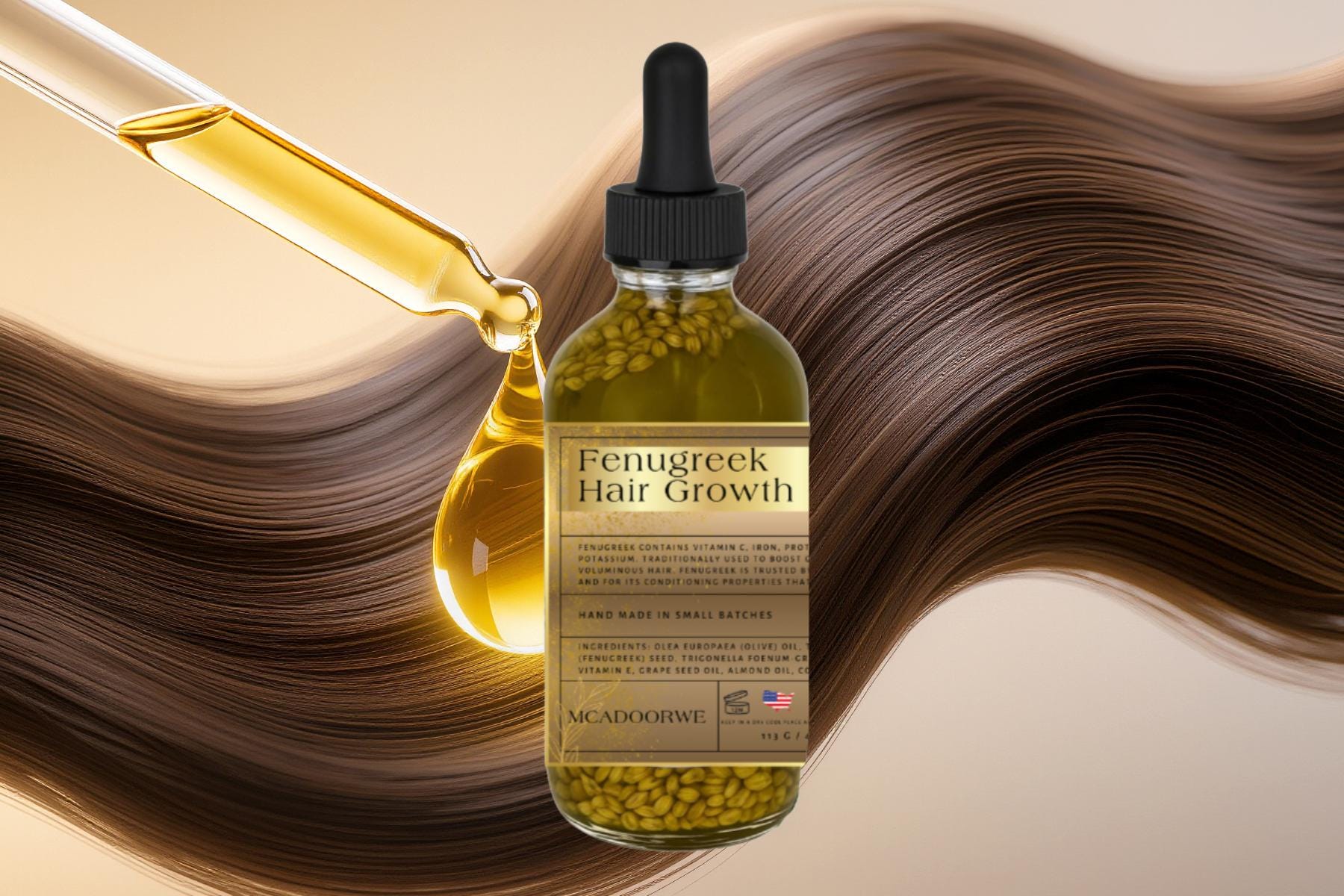 Fenugreek Hair Growth Oil | Strengthening Oil | 4 oz | Grow Healthy Natural Hair