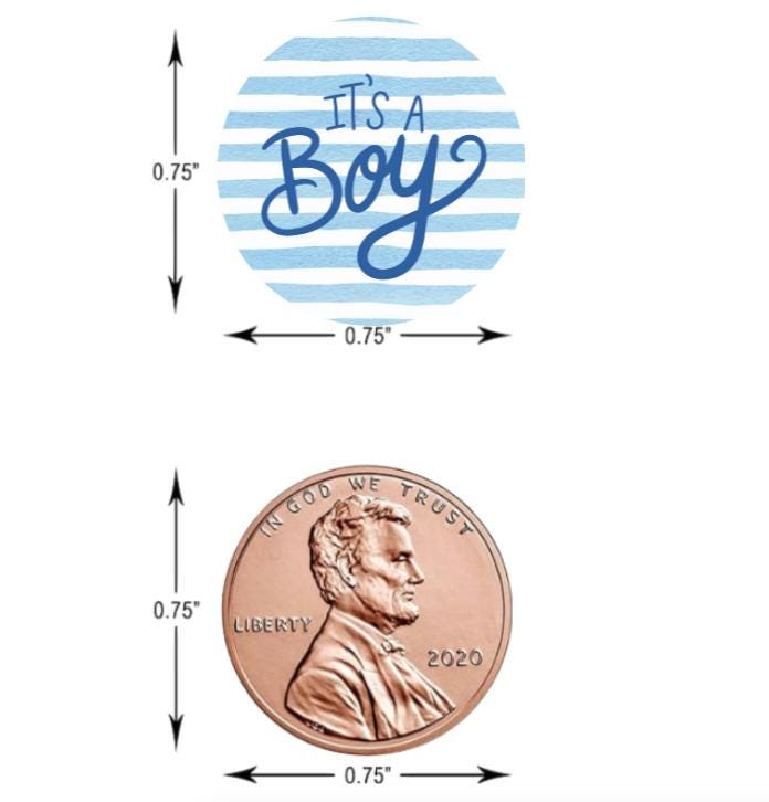It’s a Boy Kisses Candy Stickers |100ct|Baby Shower| Gender Reveal|Glossy| 0.75