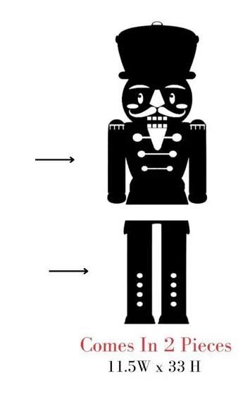 33In Christmas Nutcracker Silhouette Window Cling Decal:Legendary Reusable Christmas Decor
