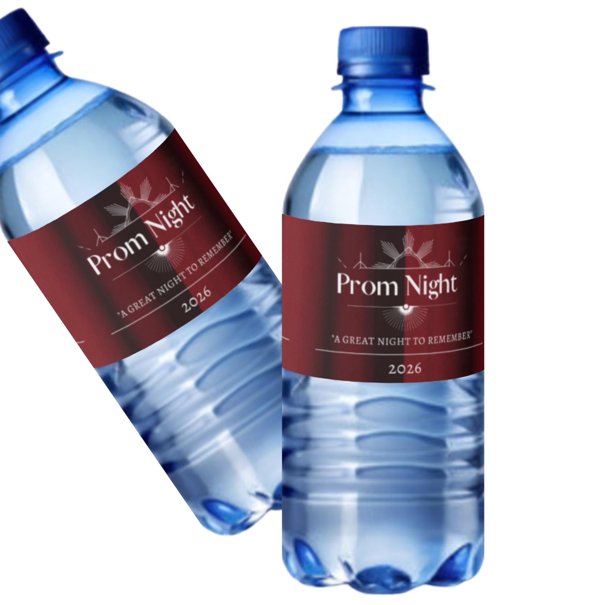 Prom Night 2026 Water bottle Labels|Party Table Decorations|12pcs|Glossy