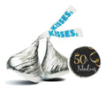50 and Fabulous Kisses Candy Stickers | 100pcs| Glossy | 50th Birthday Party Favors | 0.75in Each