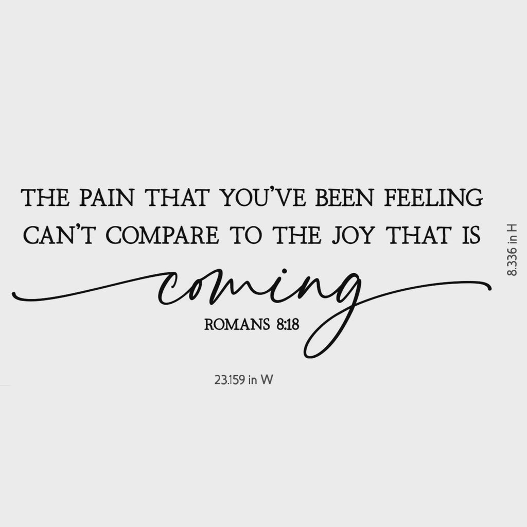Inspirational Bible Quote Wall Art, Romans 8:18 Scripture Sign, Joy Coming Typography Print