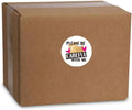 Please Be Careful with Me Shipping Labels, 60 Round Package Stickers, Pink Design, 2in