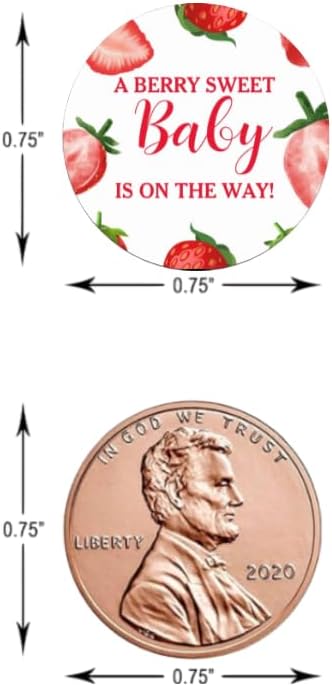 A Berry Sweet Baby is On The Way |Chocolate Candy Labels | 100ct| Glossy| 0.75in|Baby Shower
