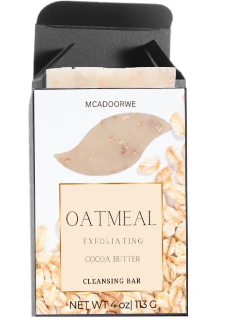 Oatmeal Cleansing Soap Bar|Cocoa Butter|Collagen infused Handmade Soap Bars|Moisturizing Bath bar