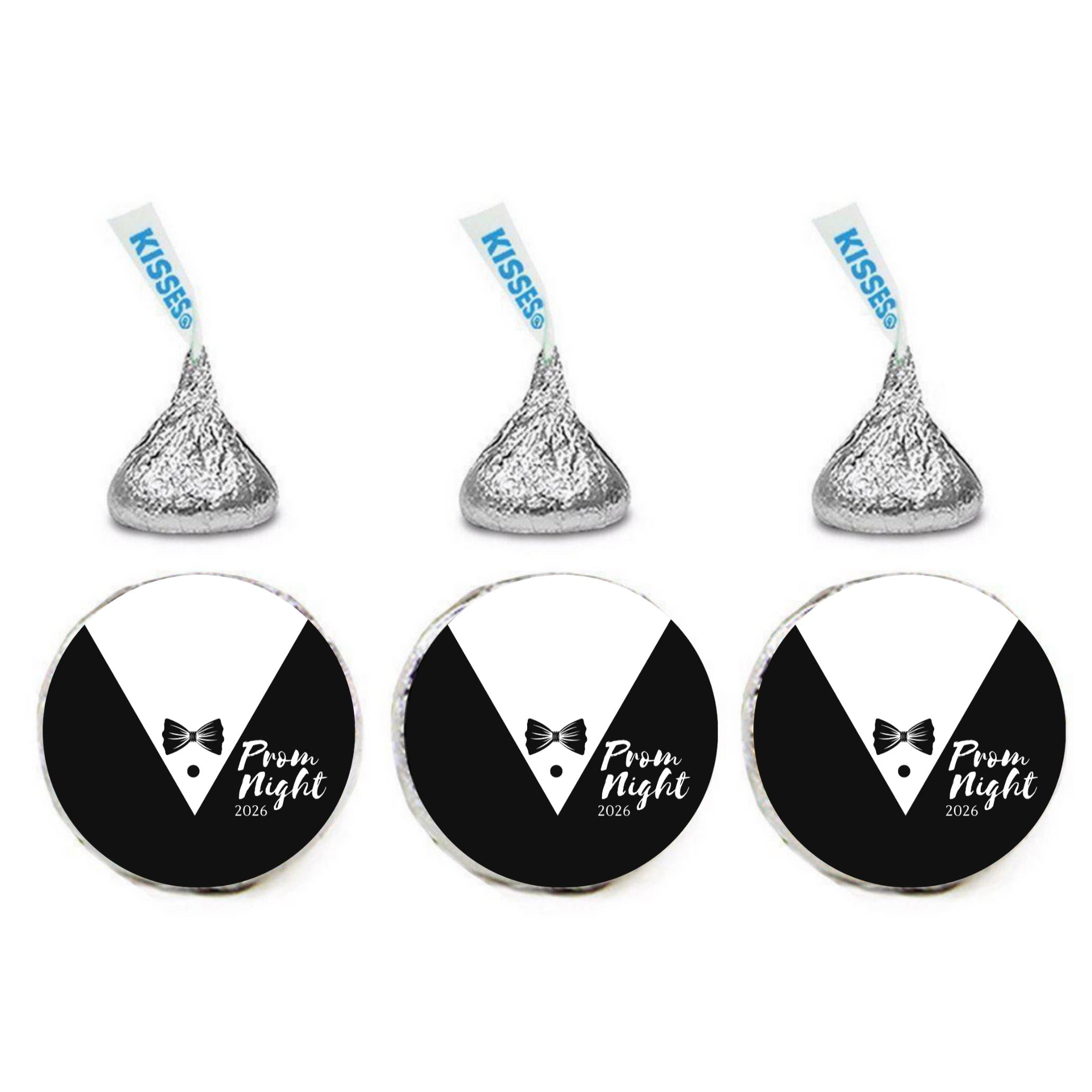 Prom Night Candy Kiss Labels | 100 Glossy Peel & Stick Stickers | Durable Self-Adhesive
