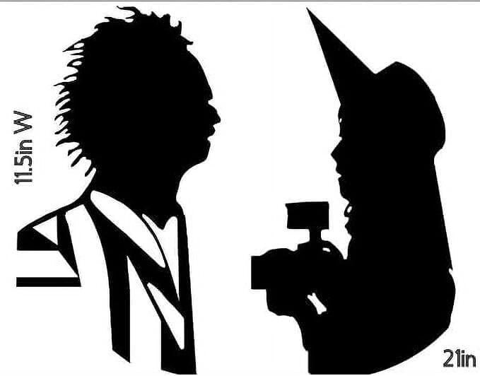 Halloween Window Static Cling Silhouette Decorations, Spooky Characters Design