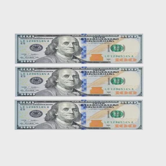 Money Themed Water Bottle Labels, Birthday Party Favors, 12 Pre-Cut Stickers