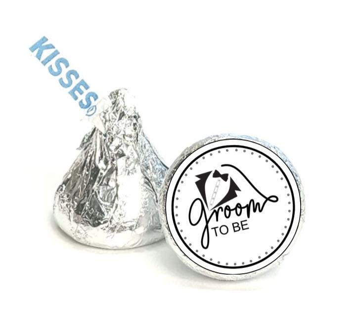 Groom To Be Kisses Candy Stickers | 100pcs| Waterproof Glossy Vinyl | Bachelor Party| 0.75in