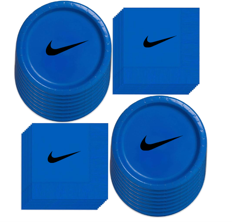 Custom Sw00sh Party, Birthday Party Dinnerware Set of 60 total pieces-Blue