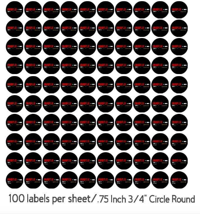 Gradflix Party Candy Labels | 100 Stickers for Graduation Treats | 0.75 Inch Round