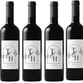 Elegant Floral Wedding Wine Labels | Personalized Initials & Date | Set of 4 Wine Bottle Wraps | Self Adhesive