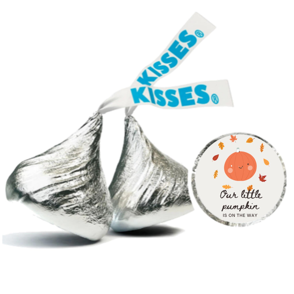 Our Little Pumpkin Candy Stickers | Baby Shower Pumpkin Labels | 100| Glossy|Candy Table Accents