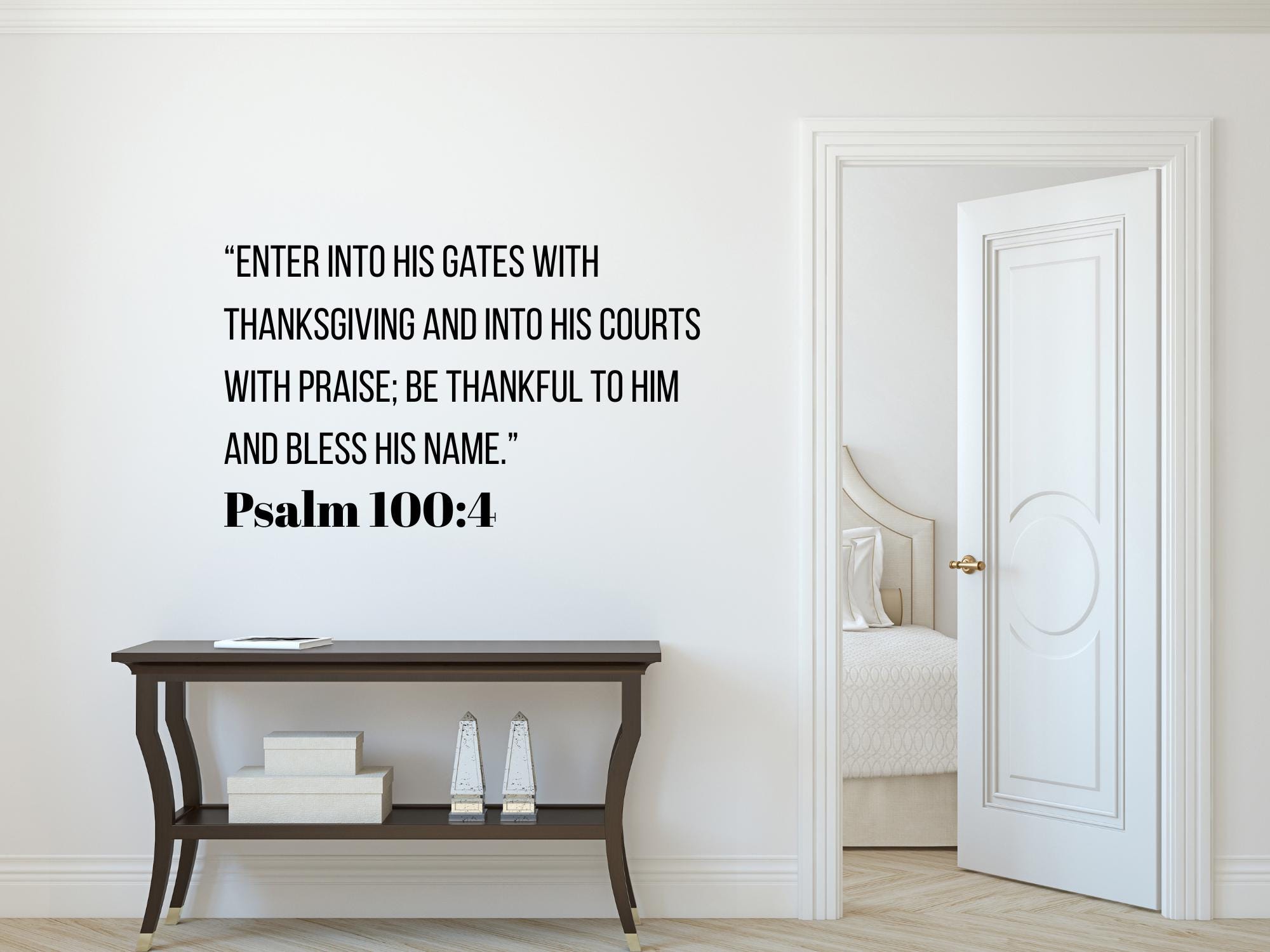 Psalm 100 Bible Verse Wall Art | Faith Based Motivation | Vinyl Wall Decals