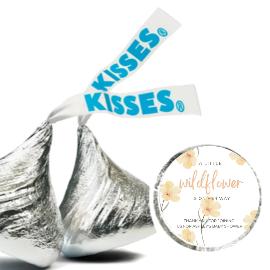 Our Little Wildflower Is On The Way|Baby Shower Candy Stickers| 100ct|Glossy| Candy Table Accents