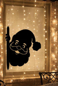 Peeking Santa Window Cling Decal | Large Christmas Decals | Reusable| 14H| Durable