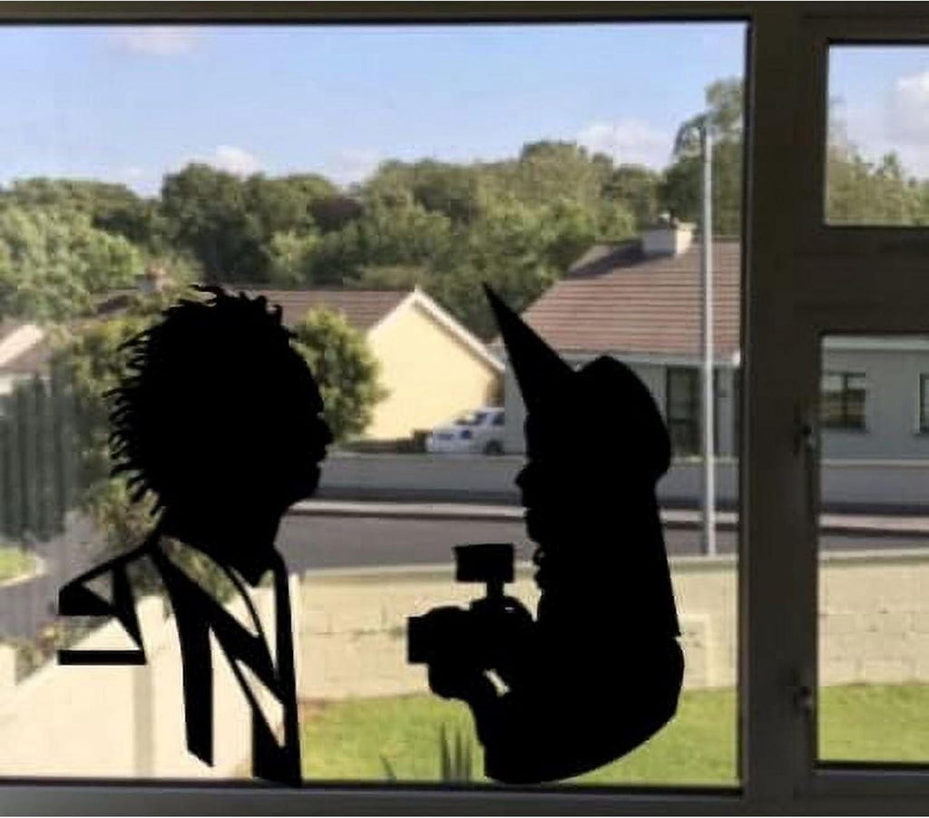 Halloween Window Static Cling Silhouette Decorations, Spooky Characters Design