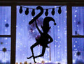 Reusable Christmas Elf Window Decal| Elf Hanging Silhouette| Indoor|Holiday Decoration| 15H