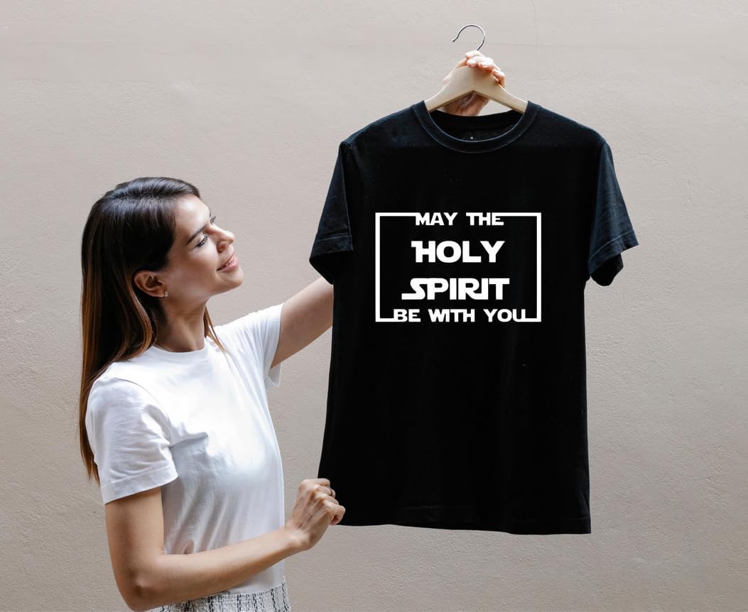 May The Holy Spirit Vinyl Decal | Christian Faith Iron-On Design | Inspirational Hoodie Iron Vinyl | Religious Apparel Iron Transfer