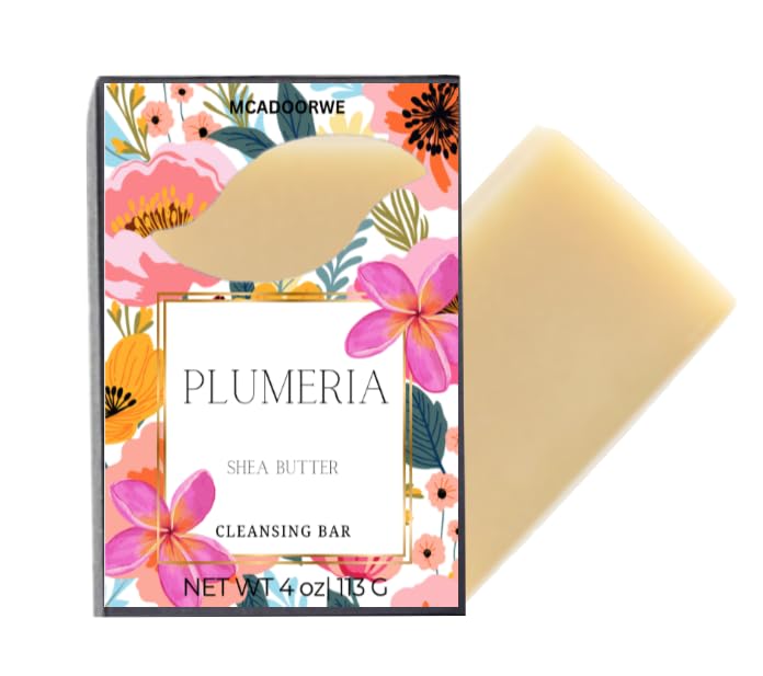 Plumeria |Fine Fragrance Cleansing Bar|Shea Butter & Collagen Handmade Soap Bars| 1 Moisturizing Bath Bar