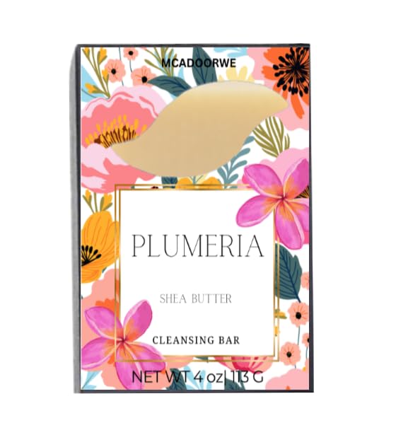 Plumeria |Fine Fragrance Cleansing Bar|Shea Butter & Collagen Handmade Soap Bars| 1 Moisturizing Bath Bar