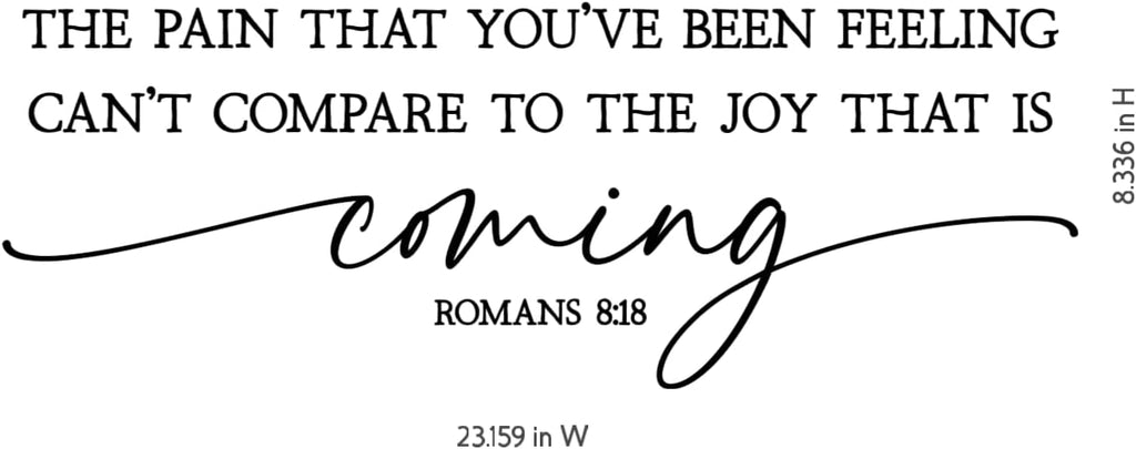 Inspirational Bible Quote Wall Art, Romans 8:18 Scripture Sign, Joy Coming Typography Print