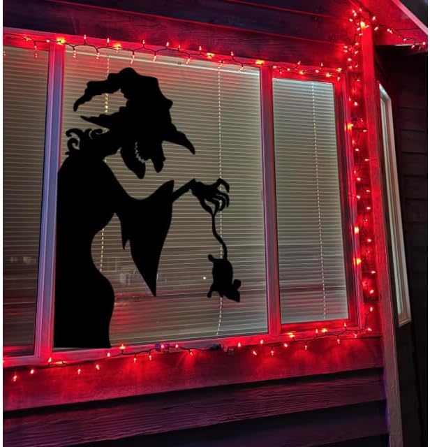 Window Cling Decal:Halloween Window Silhouette|Halloween Window Sticker