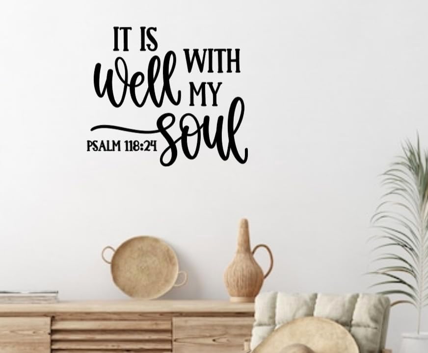 Religious Wall Decal, Psalm 118:24 Scripture Quote, 11.5 x 10 inches, Modern Christian Home Decor