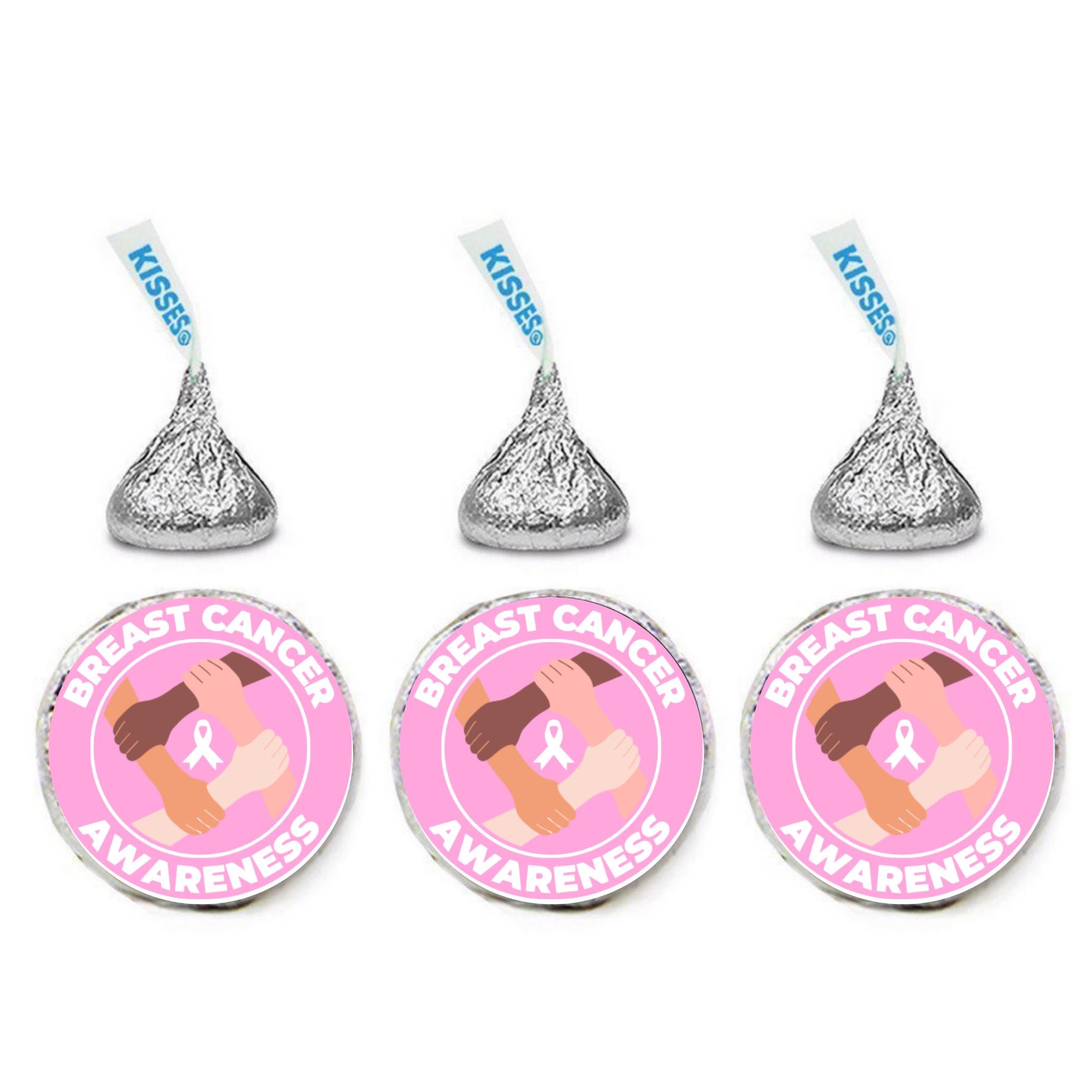 Breast Cancer Awareness Candy Stickers | We Fight Together Labels | 100 | Awareness Table Styling
