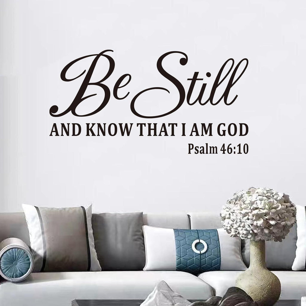Be Still and Know Wall Decal | Christian Scripture Vinyl Art (21" x 11")