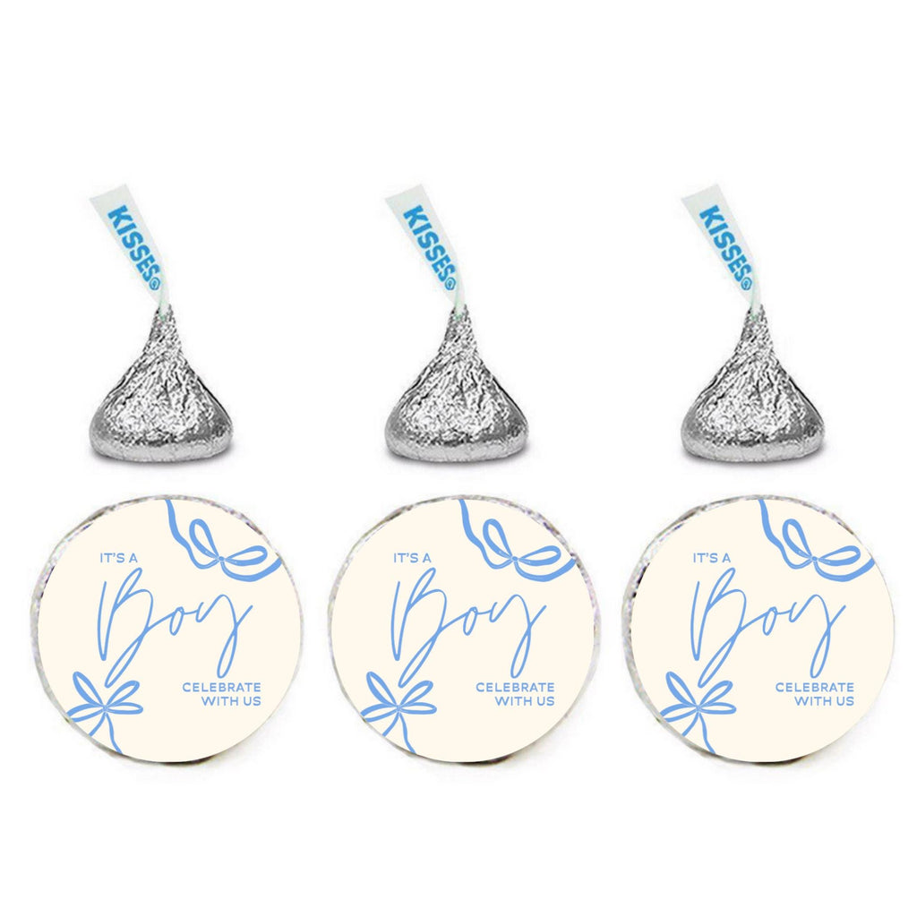 Its a Boy Candy Stickers | 100 Glossy Baby Shower Labels | Peel & Stick Chocolate Decorations | Durable