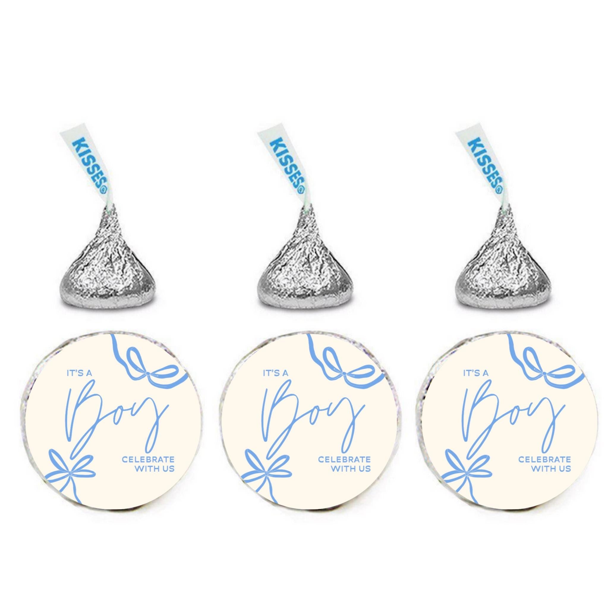 Its a Boy Candy Stickers | 100 Glossy Baby Shower Labels | Peel & Stick Chocolate Decorations | Durable