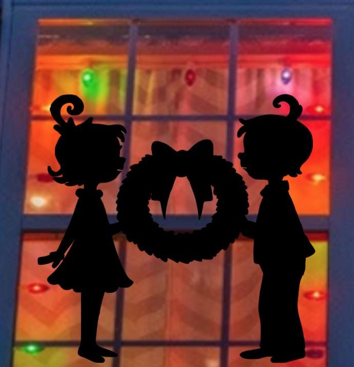 Large Elf Boy and Girl Window Cling Decal | Christmas Decals | Reusable|Christmas Decor| 13.5 W