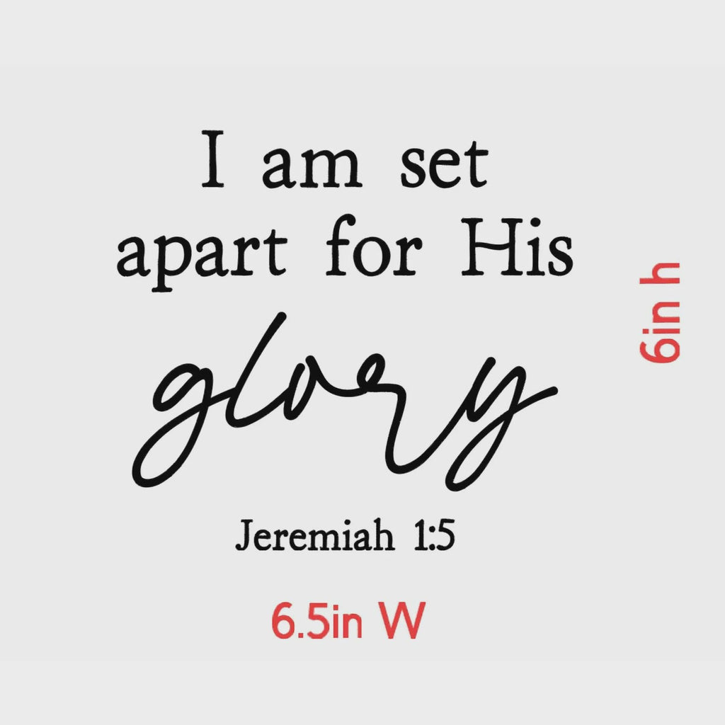 Jeremiah 1:5 Bible Verse Wall Decal, Black Scripture Art