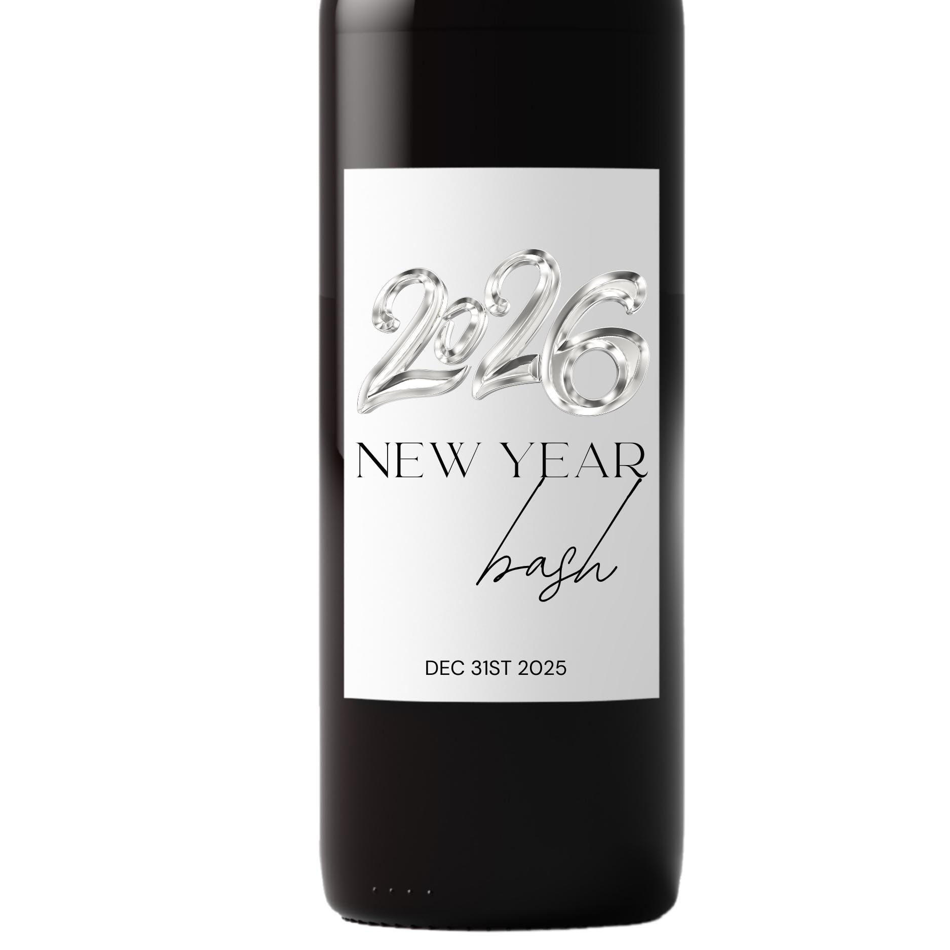 Happy New Year 2026 Wine Bottle Labels | Set of 12| Glossy|New Years