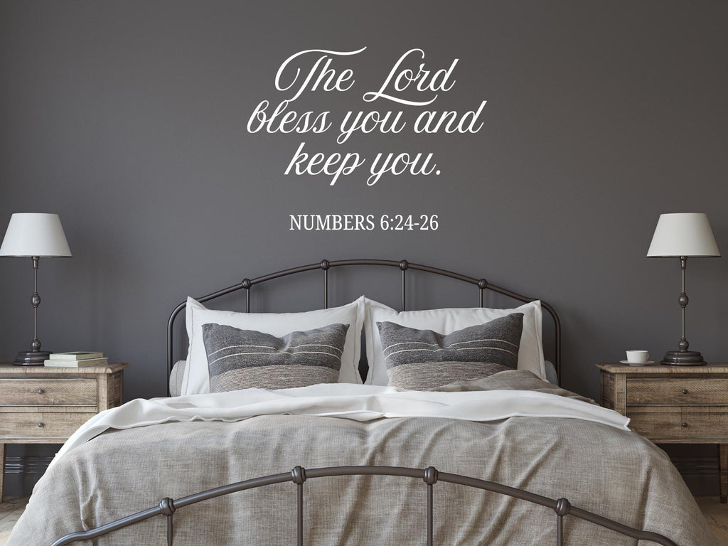 Numbers 6 24-26 Bible Verse Wall Stickers | Christian Inspiration | Removable Wall Decals