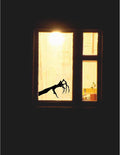 Halloween Spider Claw Window Cling Decal, 18x11 inches, Reusable Indoor Silhouette, Black