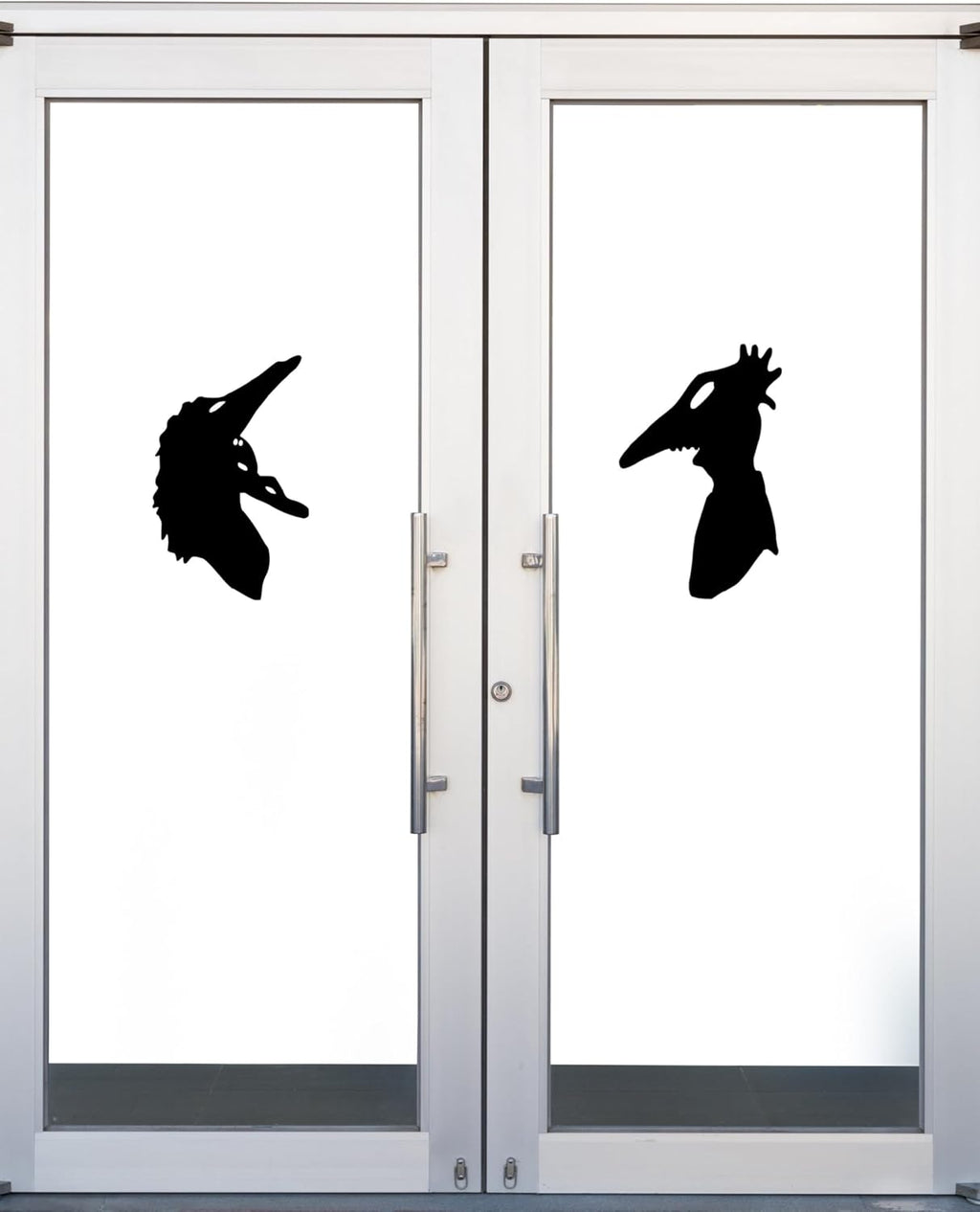 Large Halloween Spooky SET Adam & Barbara window Cling silhouette|Reusable|
