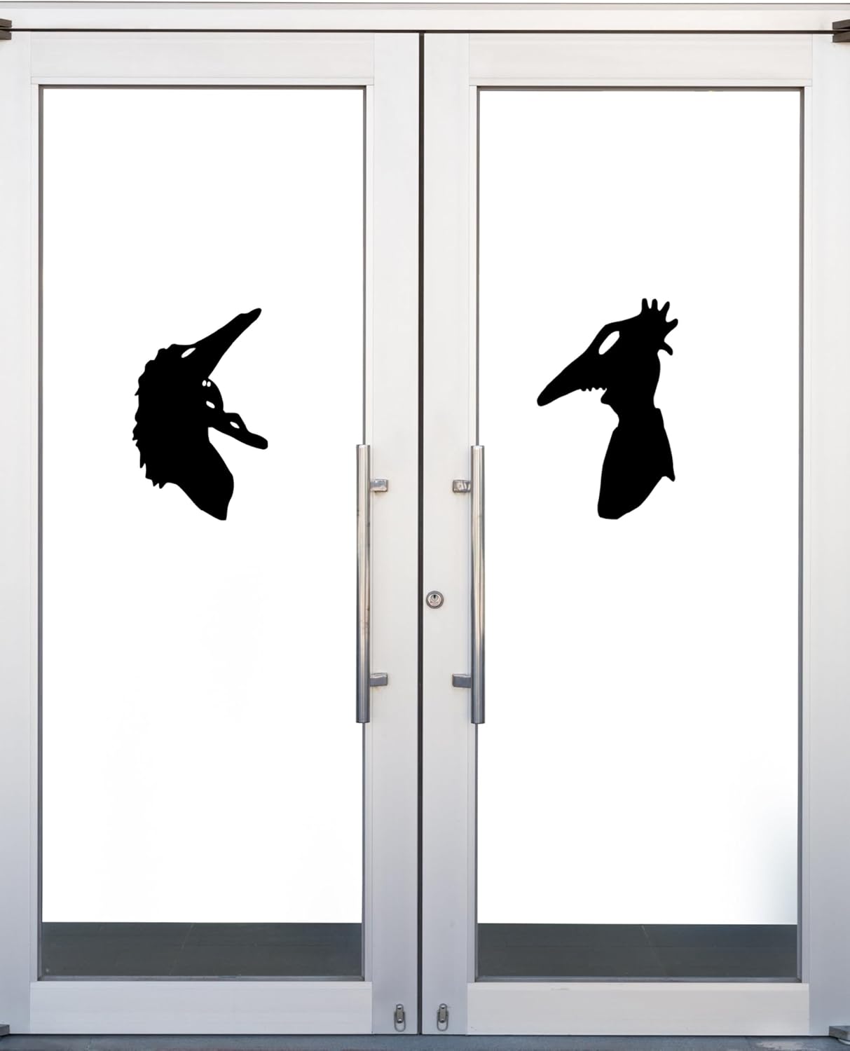 Large Halloween Spooky SET Adam & Barbara window Cling silhouette|Reusable|