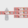 Circus Birthday Water Bottle Labels, Red and White Striped, Set of 15