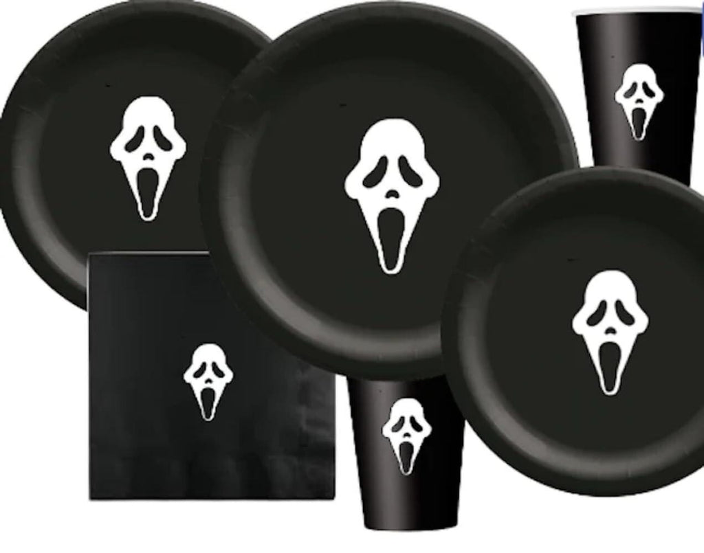 Halloween Ghost- Screamz Party Plates-Cups-napkins set of 60 piece