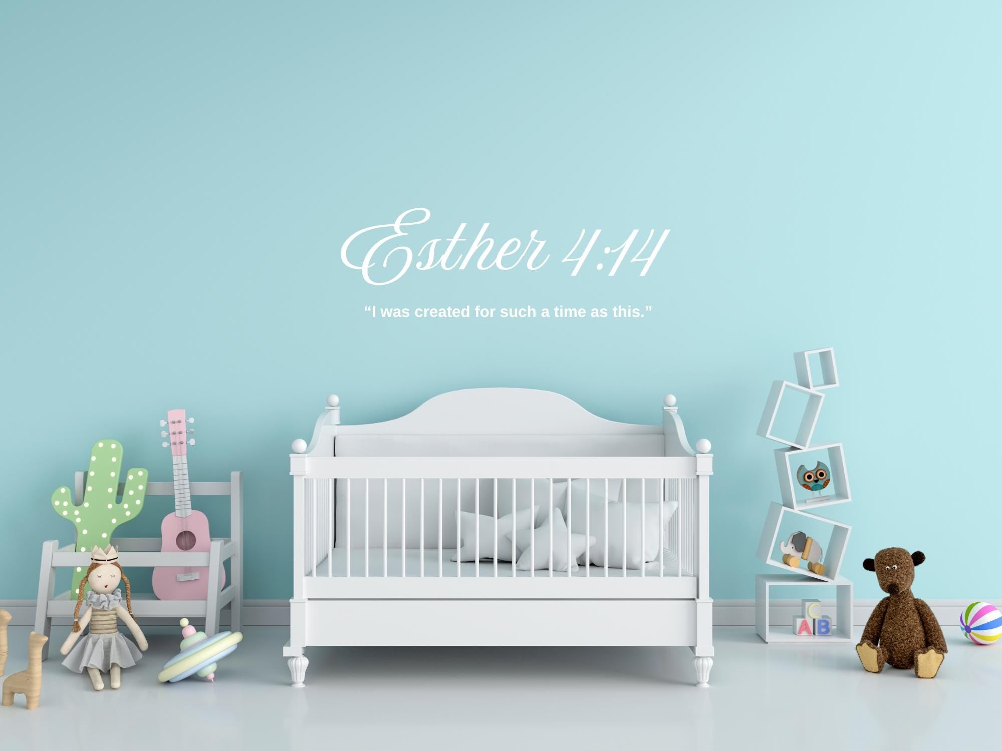 Esther 4:14 Scripture Wall Decals | Motivational Bible Quotes | Peel and Stick Decor