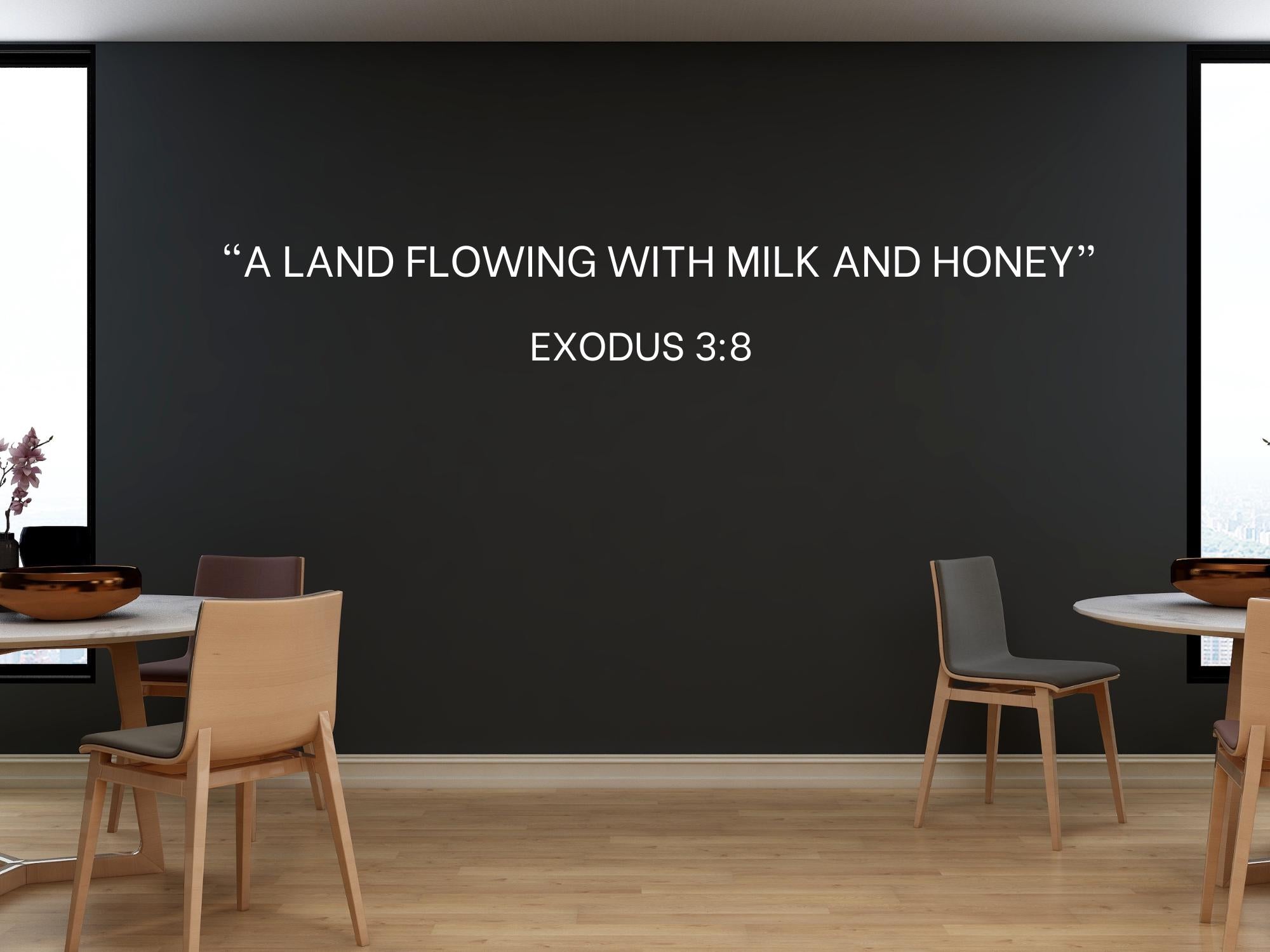 Exodus 3:8 Bible Verse Wall Art | Faith Based Motivation | Vinyl Wall Decals