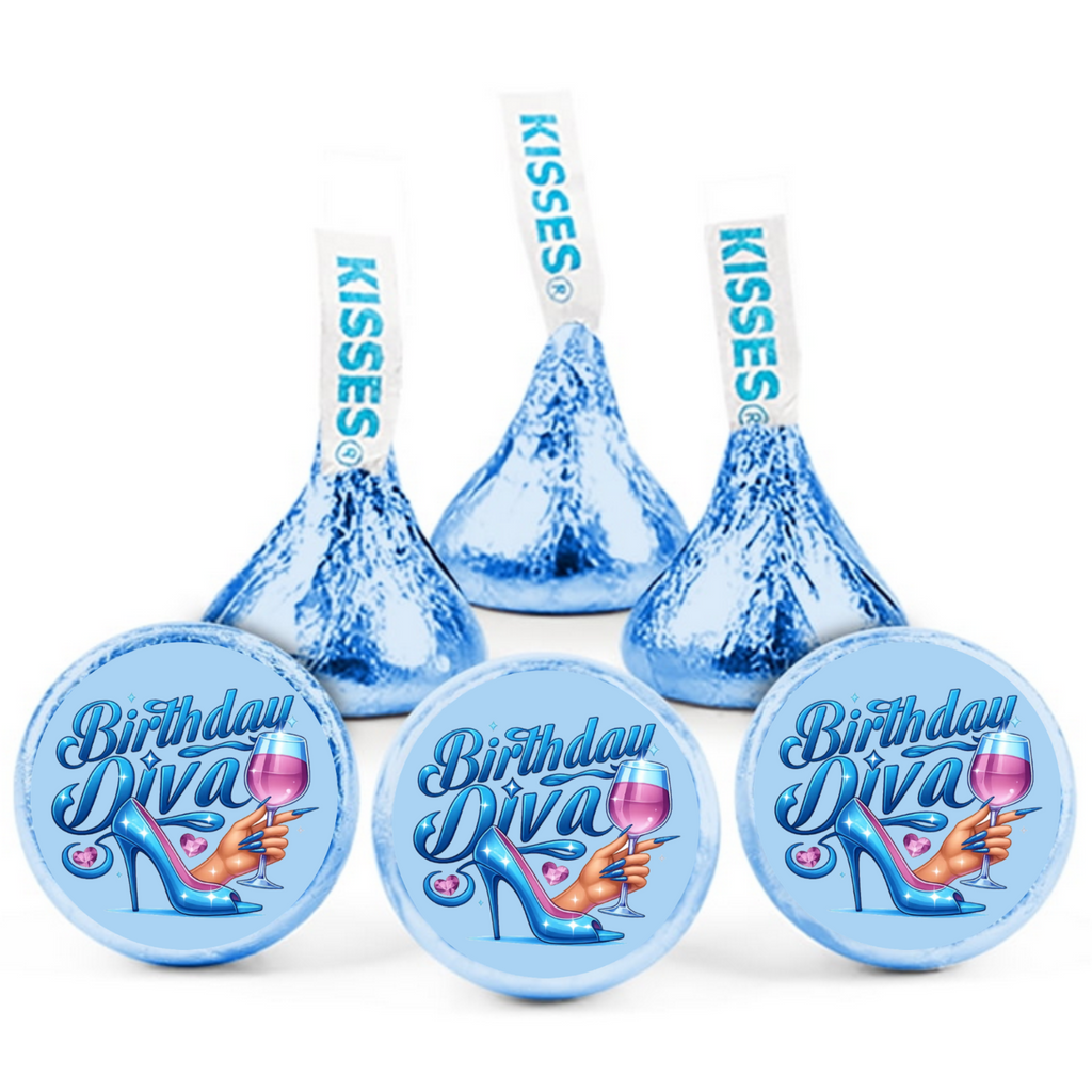 Birthday Diva Kiss Candy Stickers | Glam Birthday Party Favors| High Heel