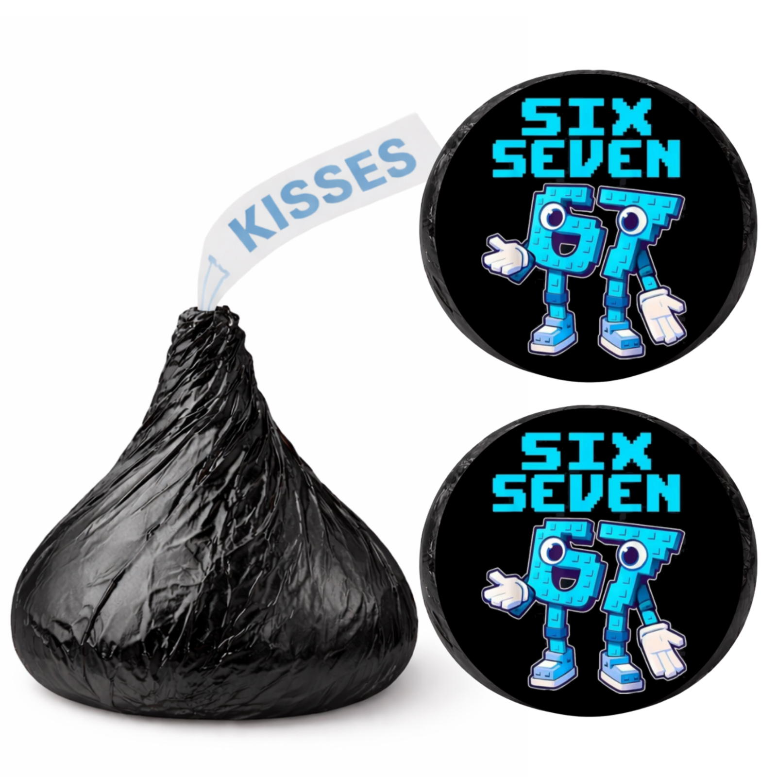 67 Kiss Candy Stickers | Birthday Celebration Treat Decorations | 67 Birthday